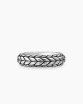 Chevron Beveled Band Ring in Sterling Silver, 6mm